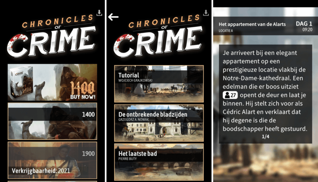 Chronicle of Crime 1400 - de mobiele app